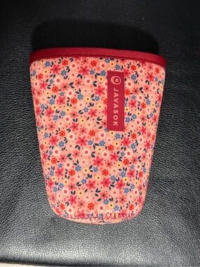 Javasok Floral Neoprene Cup Sleeve - Pink Floral